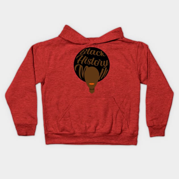 BLACK HISTORY MONTH WOMAN Kids Hoodie by HarlinDesign